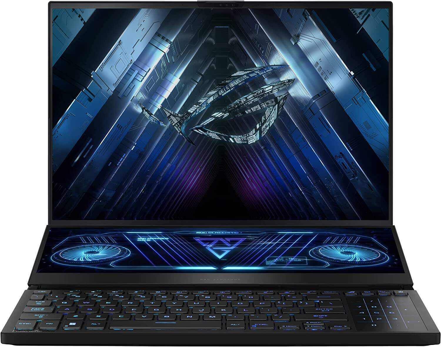 ROG Zephyrus Duo 16 (2022) Gaming Laptop, 16” Mini LED 240Hz/3ms, QHD 16:10 Display, 100% DCI-P3, NVIDIA GeForce RTX 4080, AMD Ryzen 9 7945HX, 32GB DDR5, 1TB SSD, Windows 11 Pro, GX650PZ-XS96