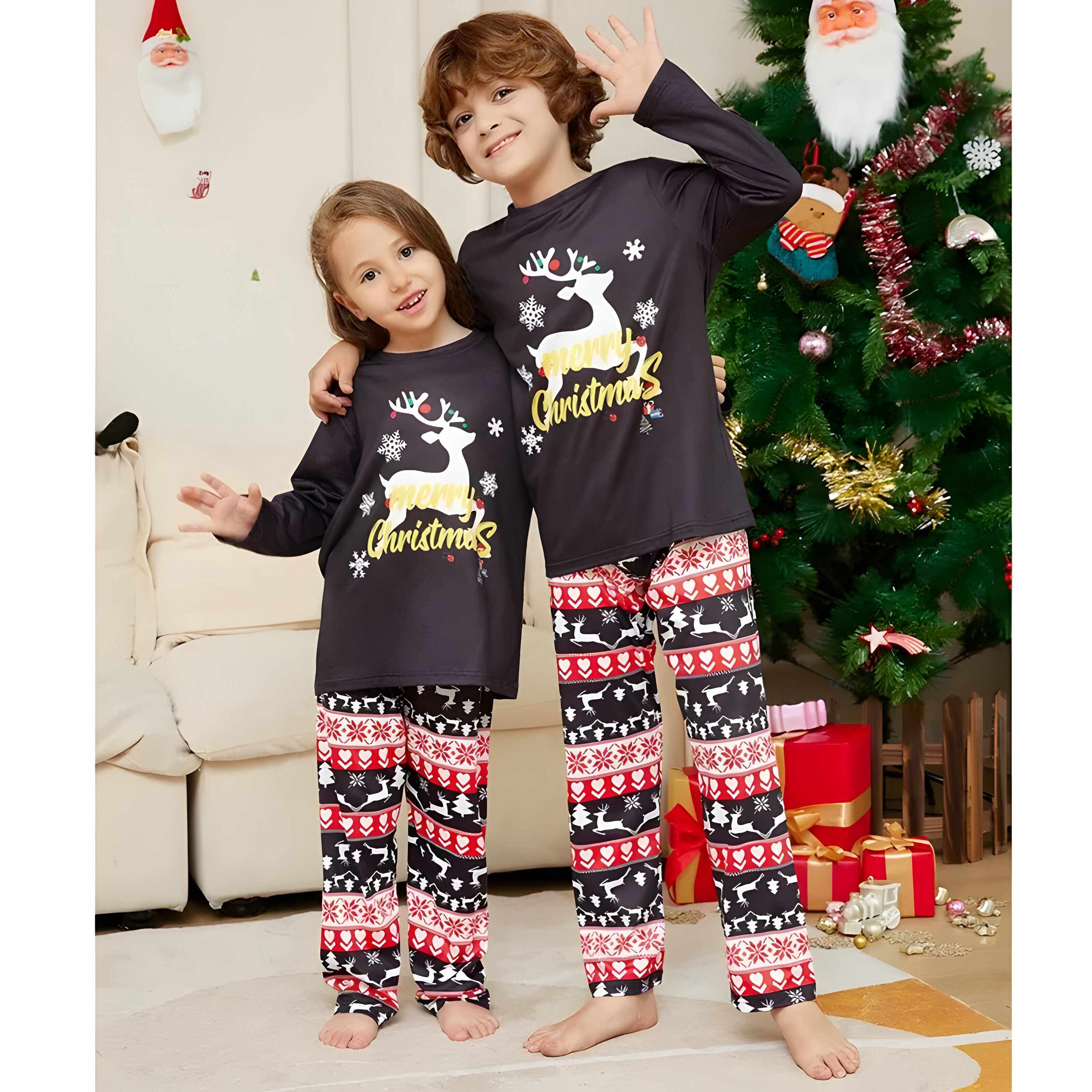 Kids Naughty Or Nice Matching Family Christmas Pajamas
