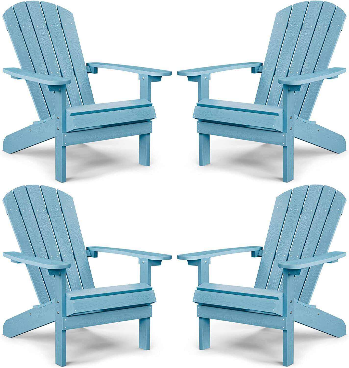 Adirondack Chair ,Patio Chairs 5 Steps Easy Installation,Widely Used in Outdoor, Fire Pit, Deck, Outside, Garden, Campfire Chairs