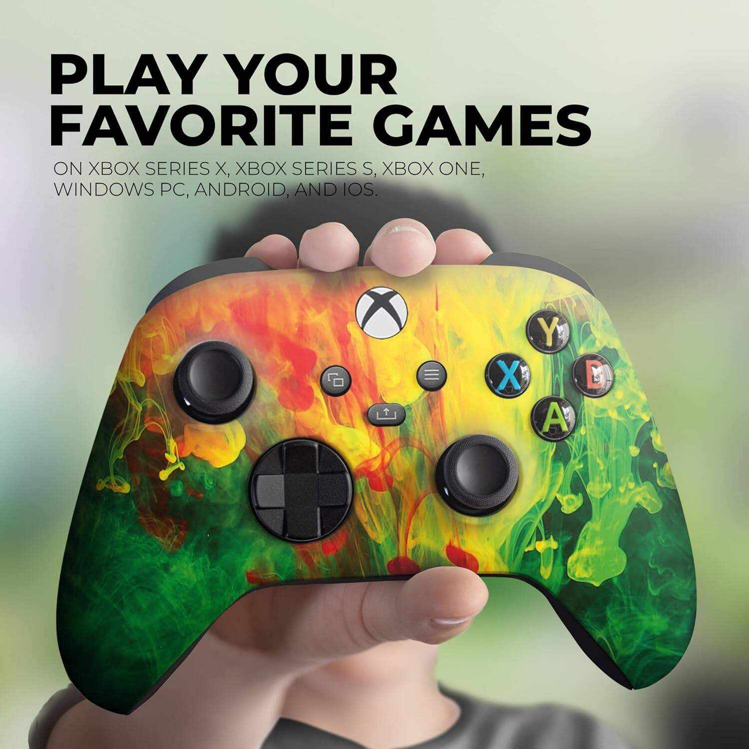 DreamController Original X-box Wireless Controller Special Edition Customized Compatible with X-box One S/X-box Series X/S & Windows 10 Made with Advanced HydroDip Print Technology(Not Just a Skin)