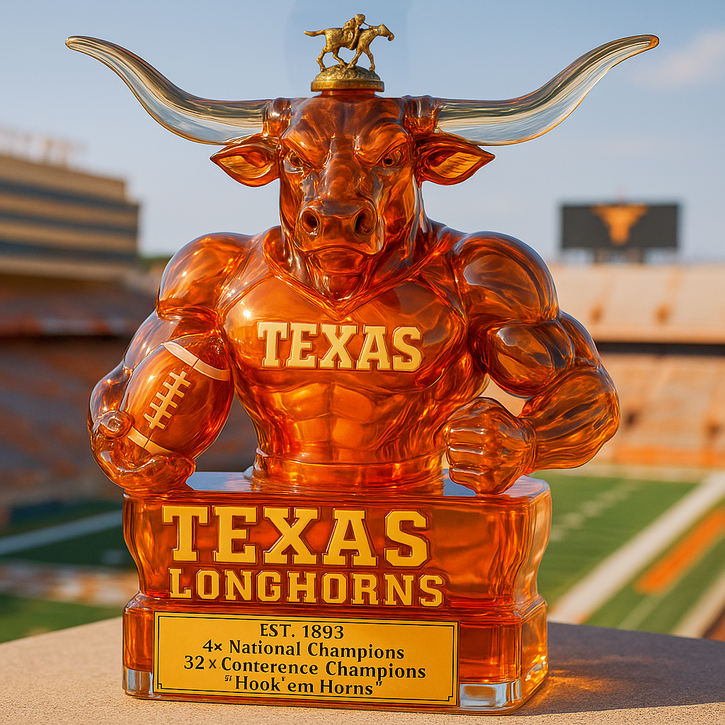 Texas Longhorns Glory Whiskey Bottle