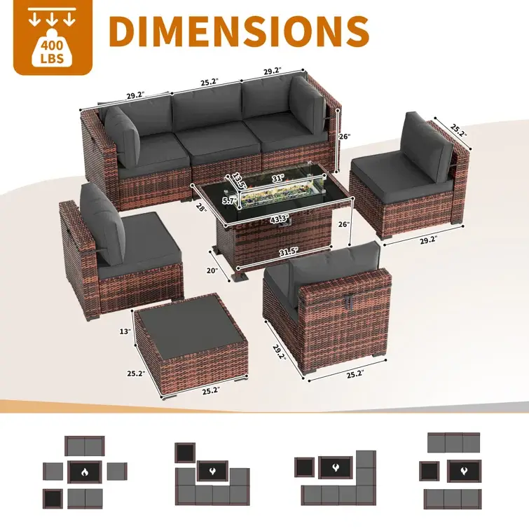 Ceilia 6 - Person Outdoor Seating Group with Cushions