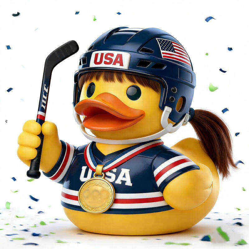 USA Womans Hockey Olympic Gold Medal Duck