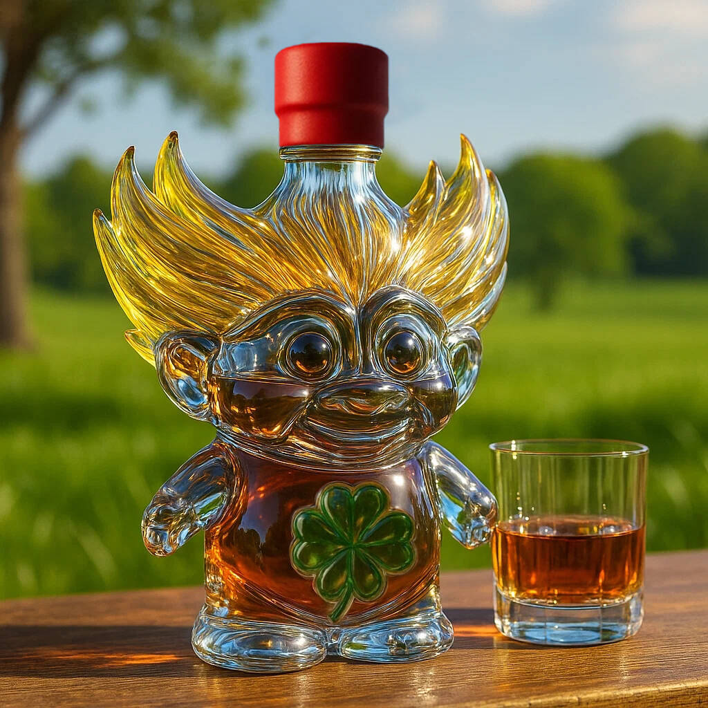 Troll Doll Whiskey bottle