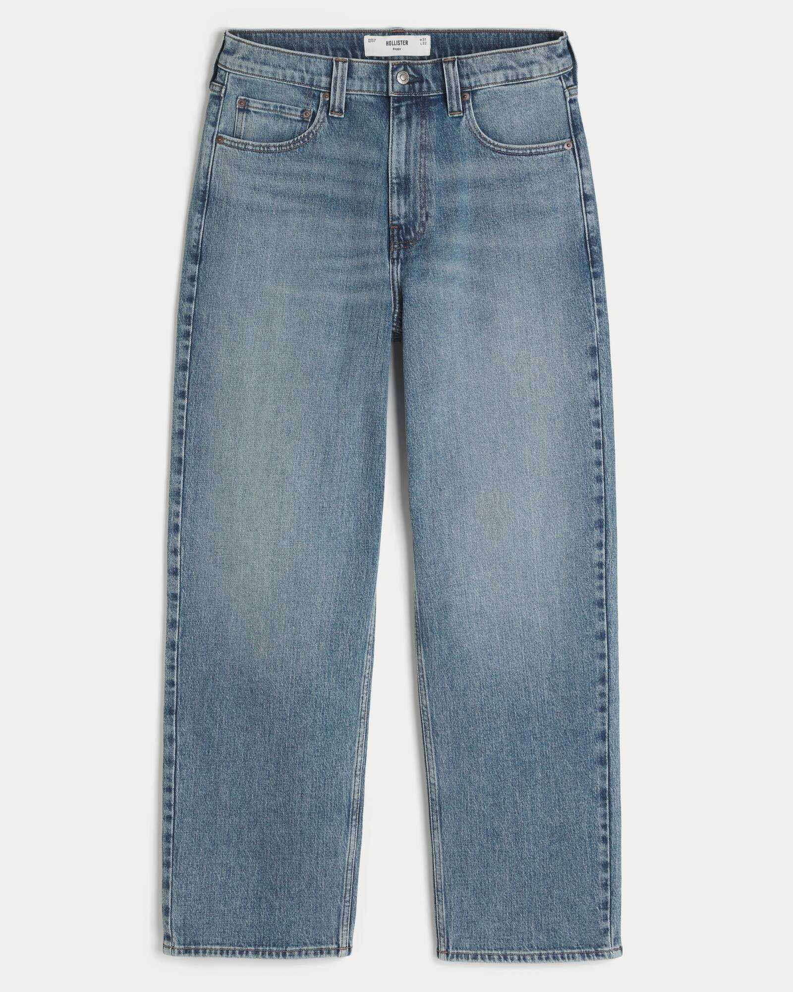 Railroad Stripe Baggy Painter Jeans