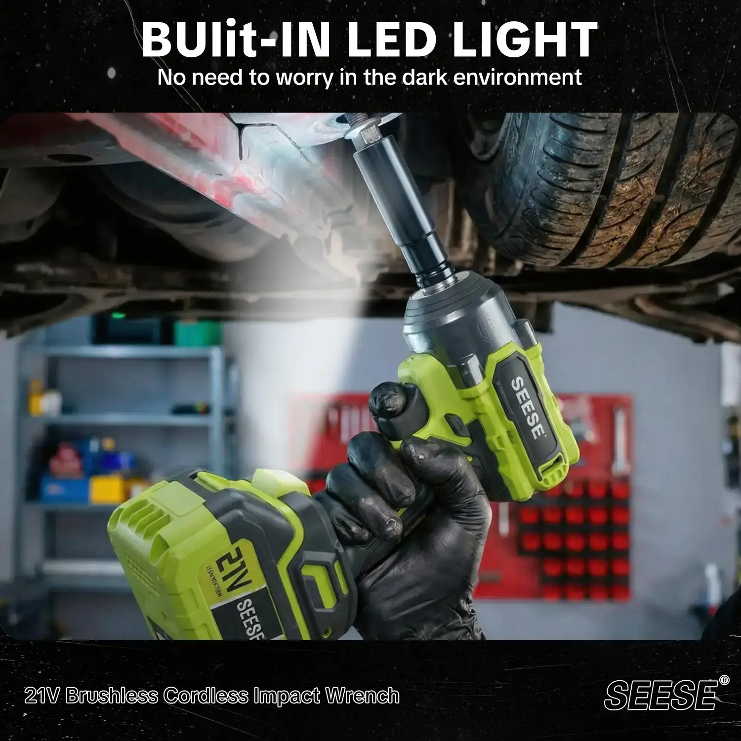 【FathersDayGift】 3 in 1 Cordless Impact Wrench 590 FT-LBS(800N.m) 3200IPM 1/2 Impact Gun High Torque Electric Impact Driver Cordless Impact Wrench with 21V 2 x4.0Ah Battery ,LED Light,9 Sockets,8 Drills,6 Screws & Case for Home Car Tire Lug Nut fathe