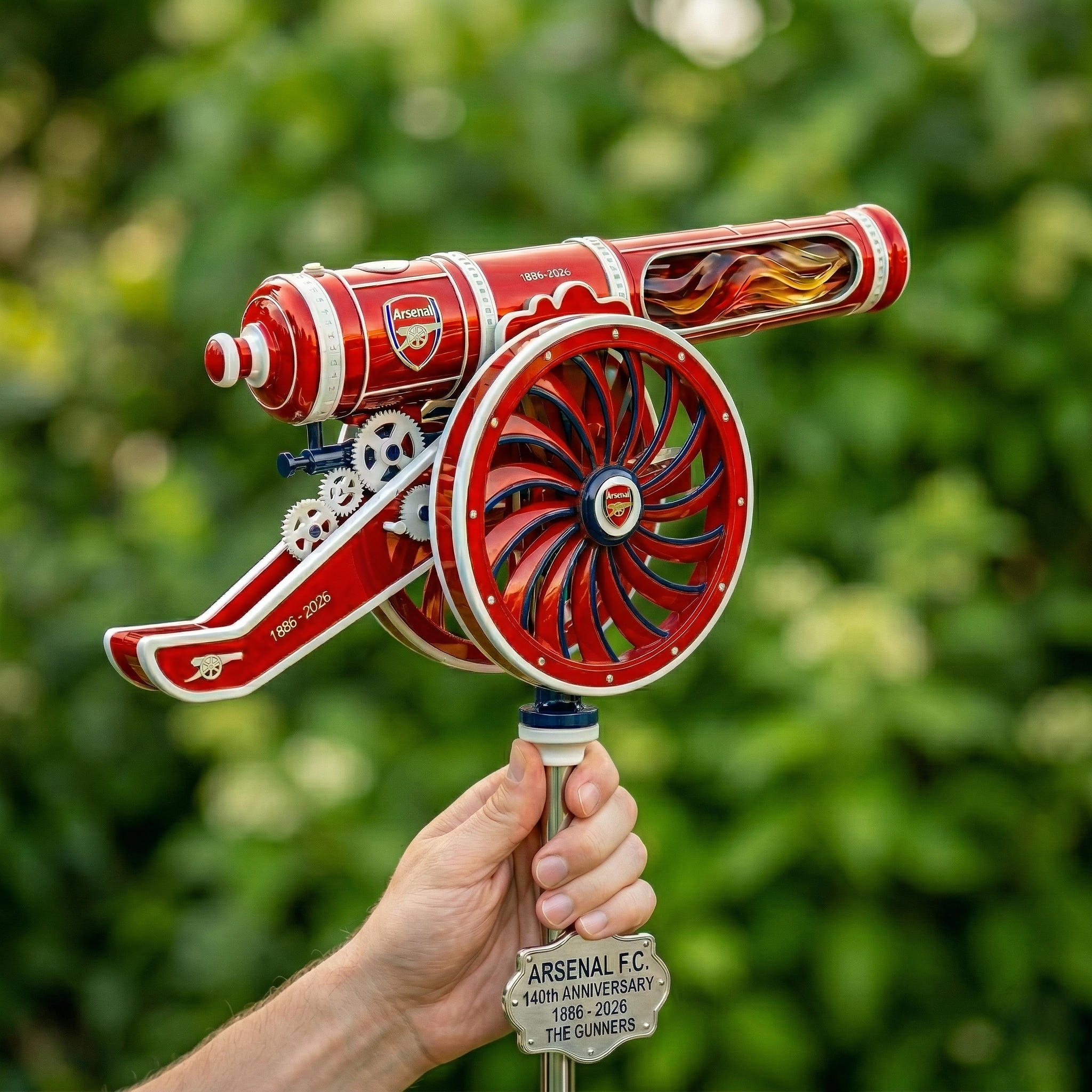 🔥Arsenal FC 140th Anniversary Cannon Wind Spinner!