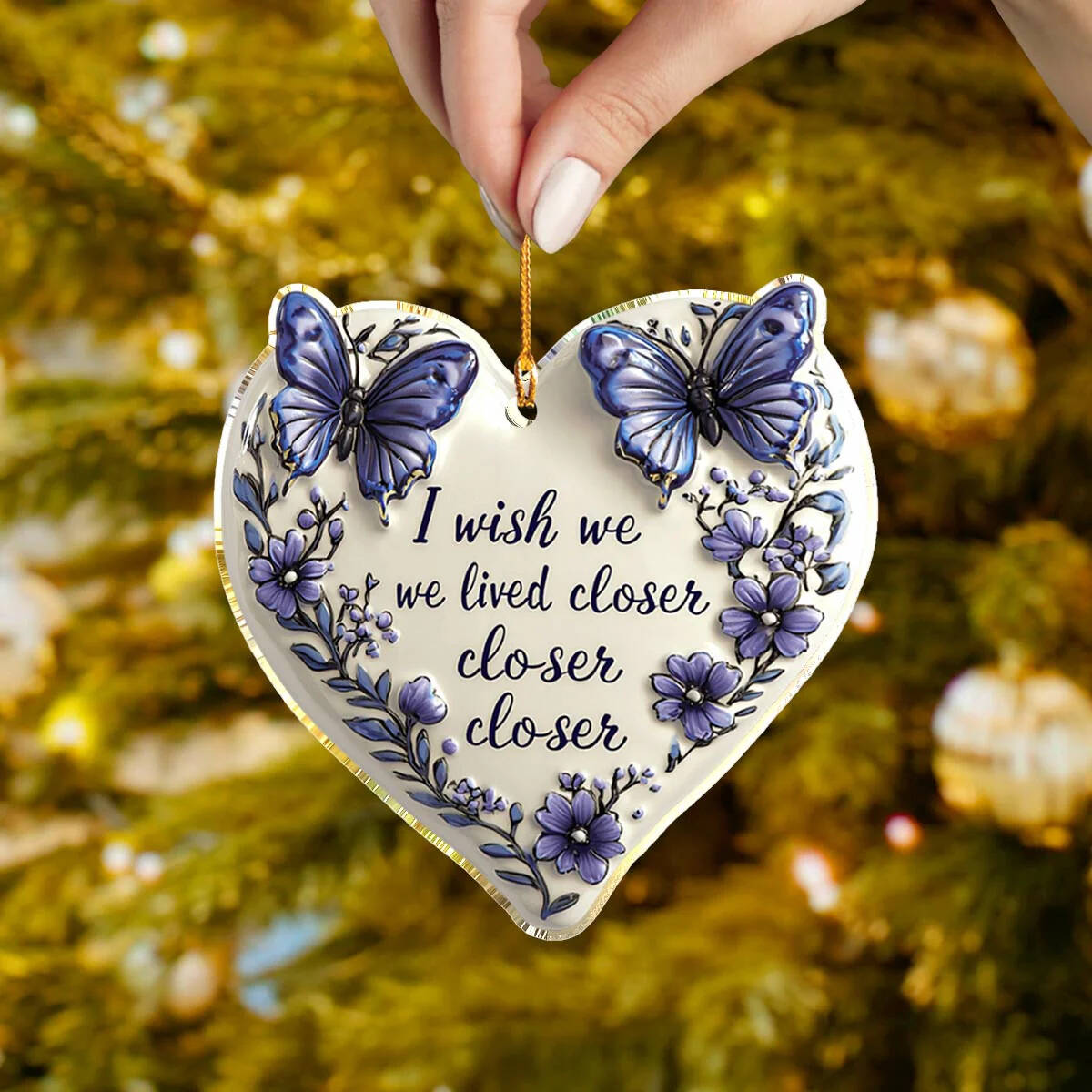 I Miss You Christmas Ornament