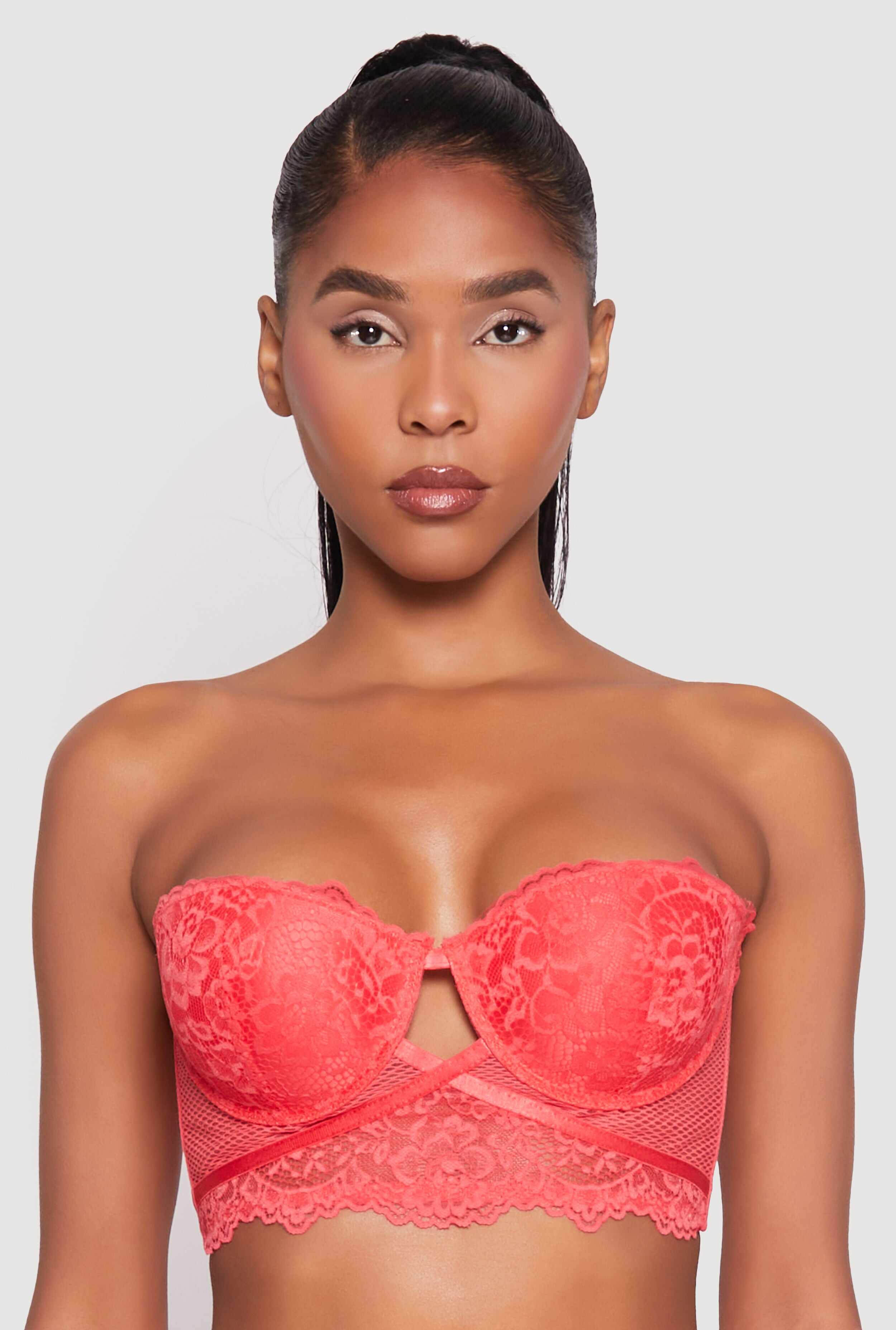 Caged Convertible Longline Lace Balconette Bra