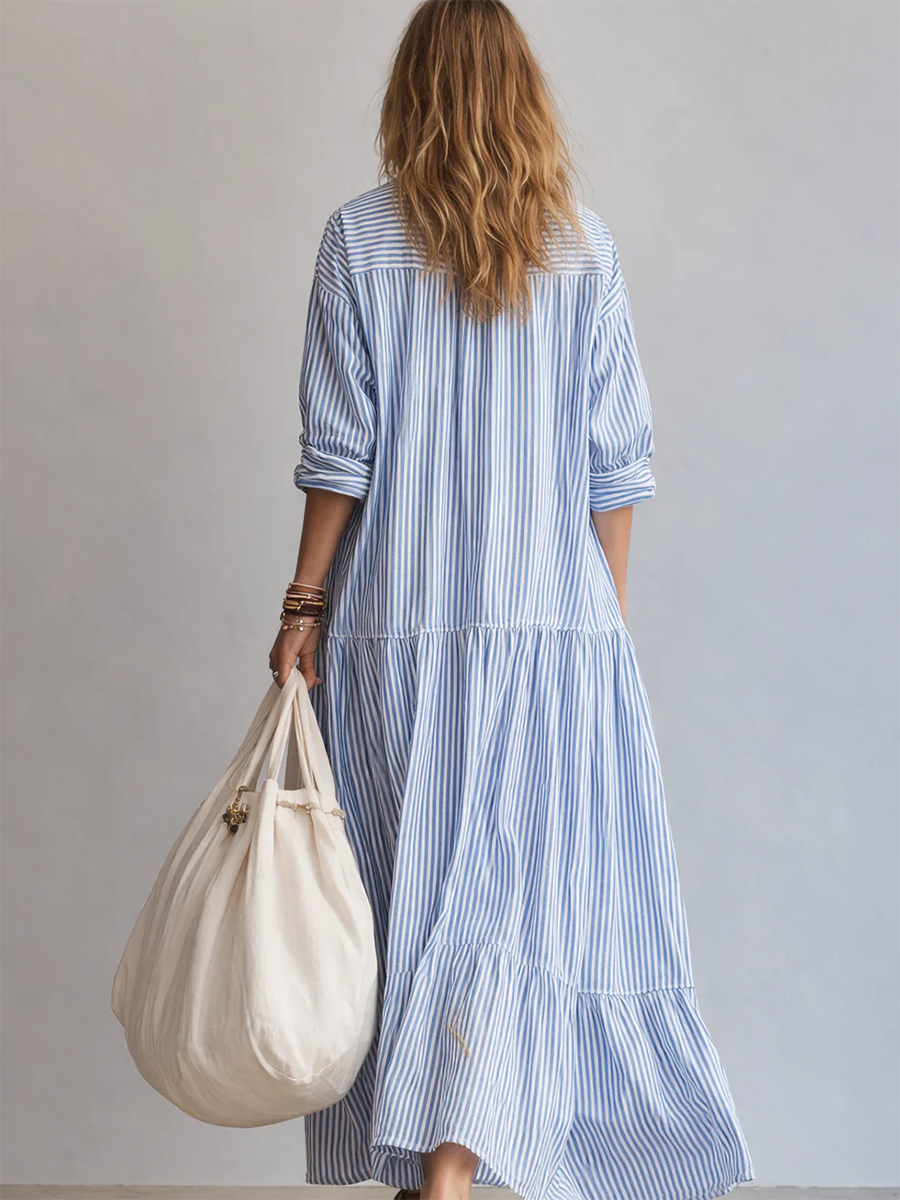 🔥Summer Arrivals🌟Women's Casual Striped Loose-fitting Dress