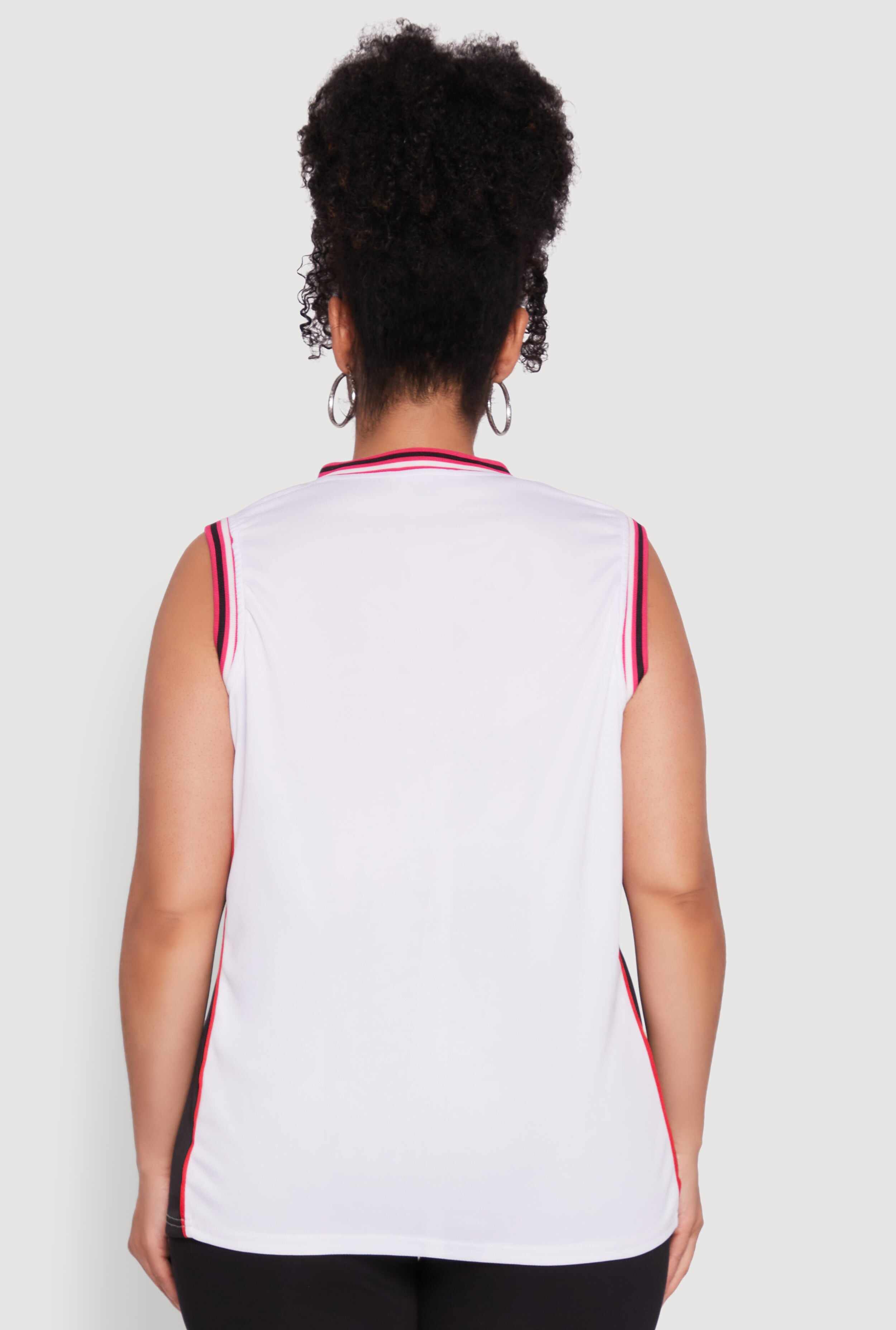 Plus Size Graphic Basketball Jersey