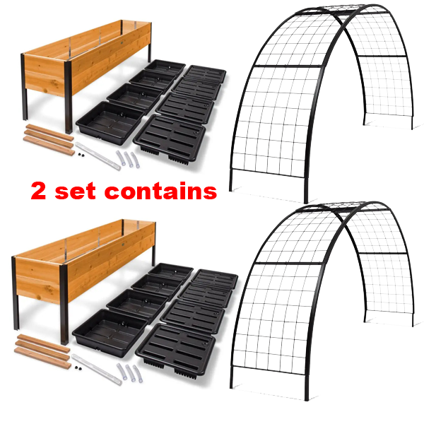 🎍Heavy Duty Standing Garden Planters for ❤️(2' x 8' )