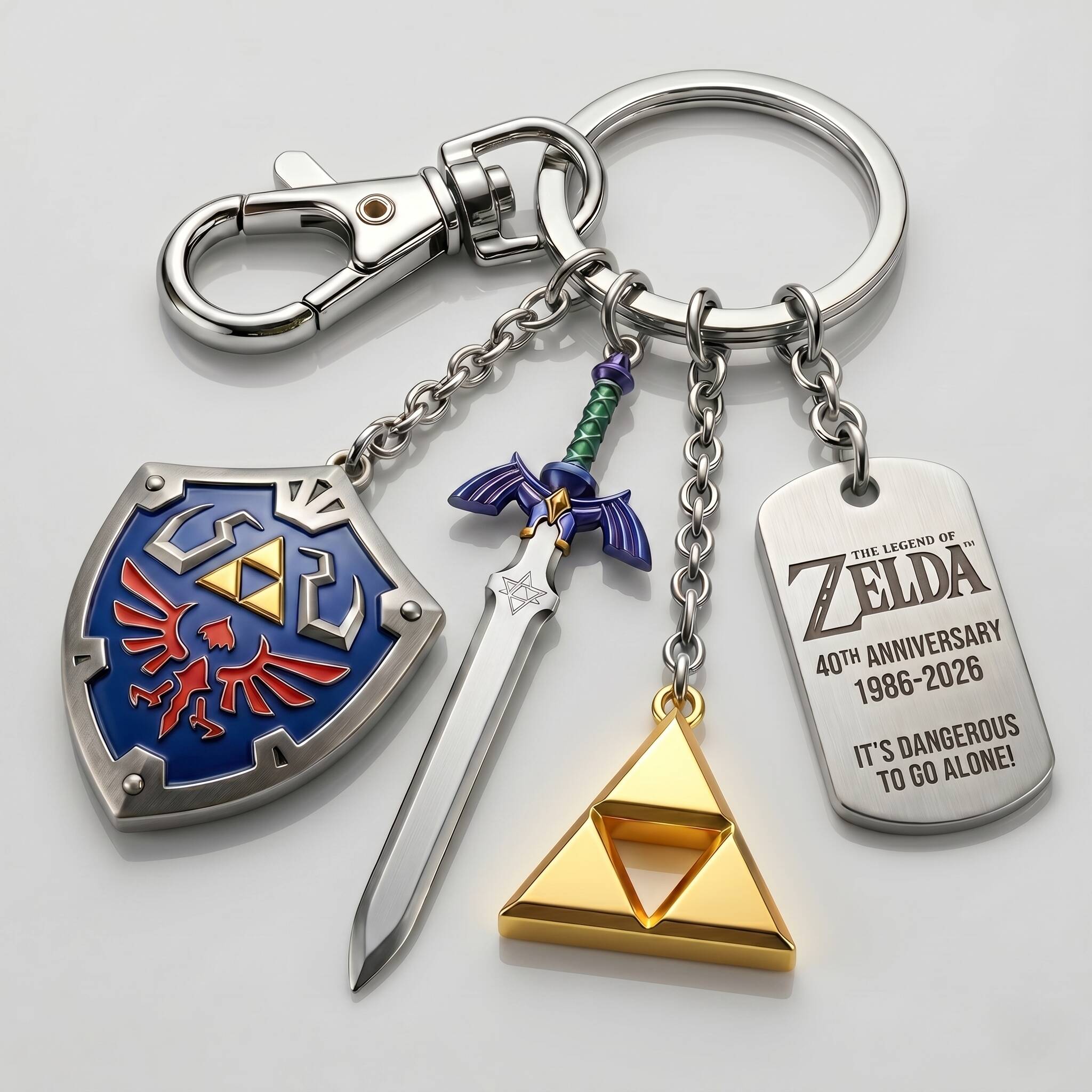 The Legend of Zelda 40th Anniversary Hylian Hero's Arsenal Collector Keychain ⚔️