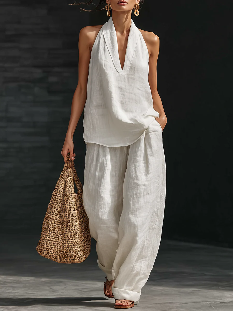 🔥Summer Arrivals🌟Casual And Cozy Minimalist Linen Two-piece Set