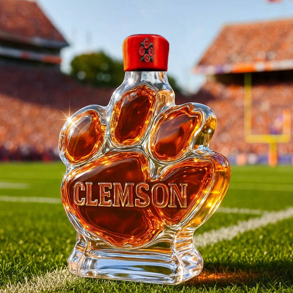 Clemson Tigers Whiskey Bottle