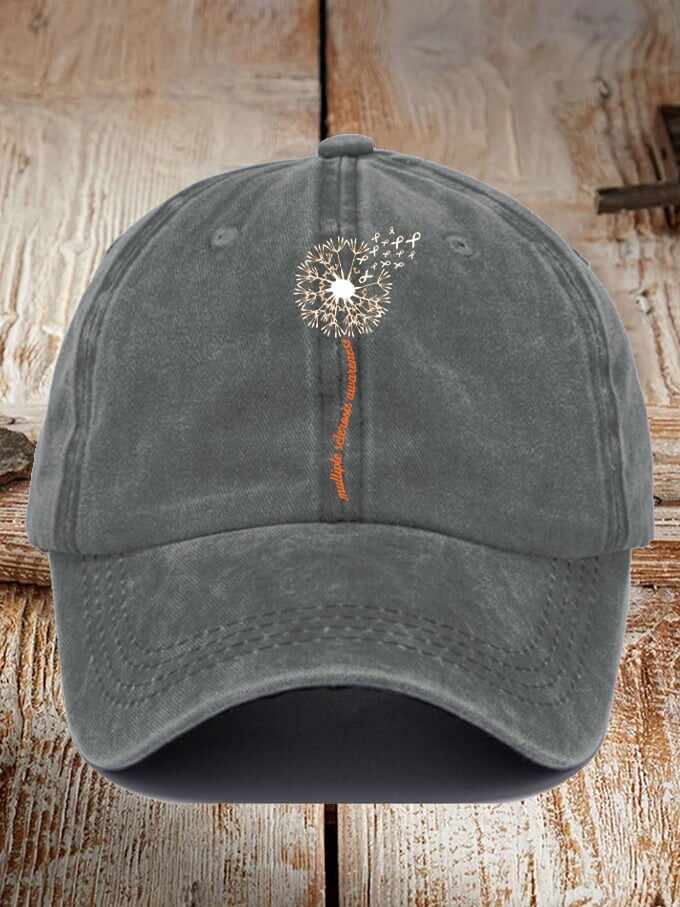 Unisex In March We Wear Orange Dandelion M.S Awareness Print Hat