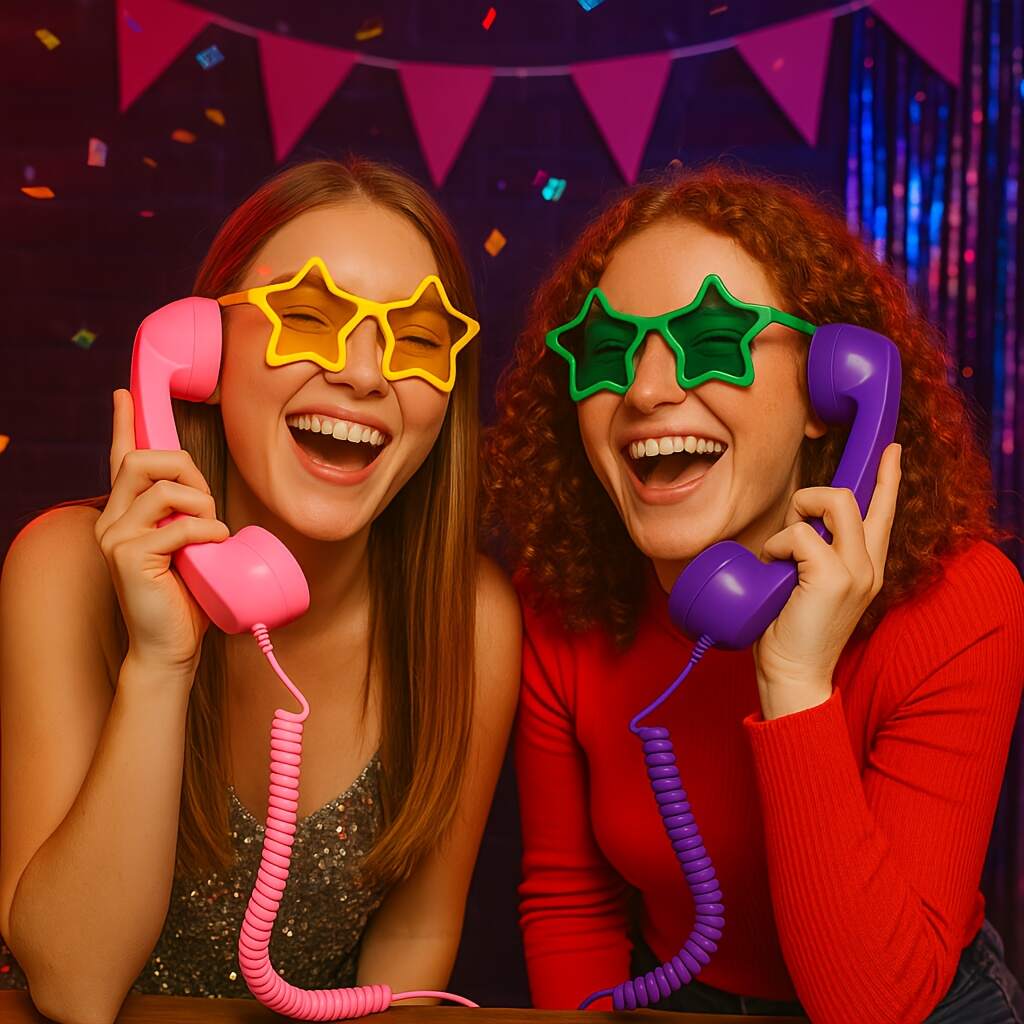 Back-to-School Gift: Pink Retro Phone Earpiece - Trendy Anti-Radiation Headset for Girls, 3.5mm Universal Plug, Compatible with Phones & Computers (Gift Box Not Included)