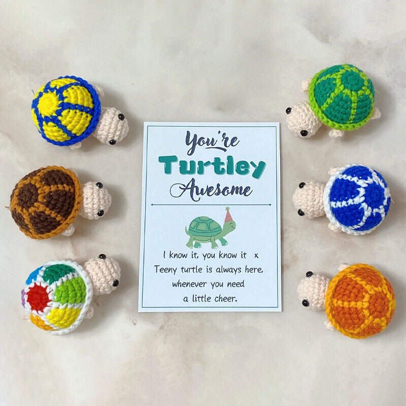 Handmade Crochet Turtle Good Luck Charm