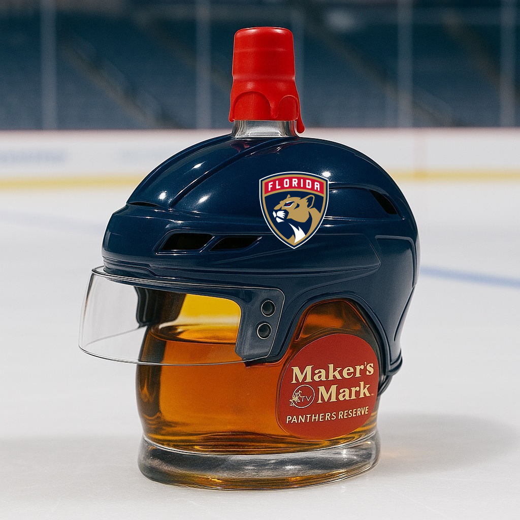 Florida Panthers Helmet Whiskey Bottle