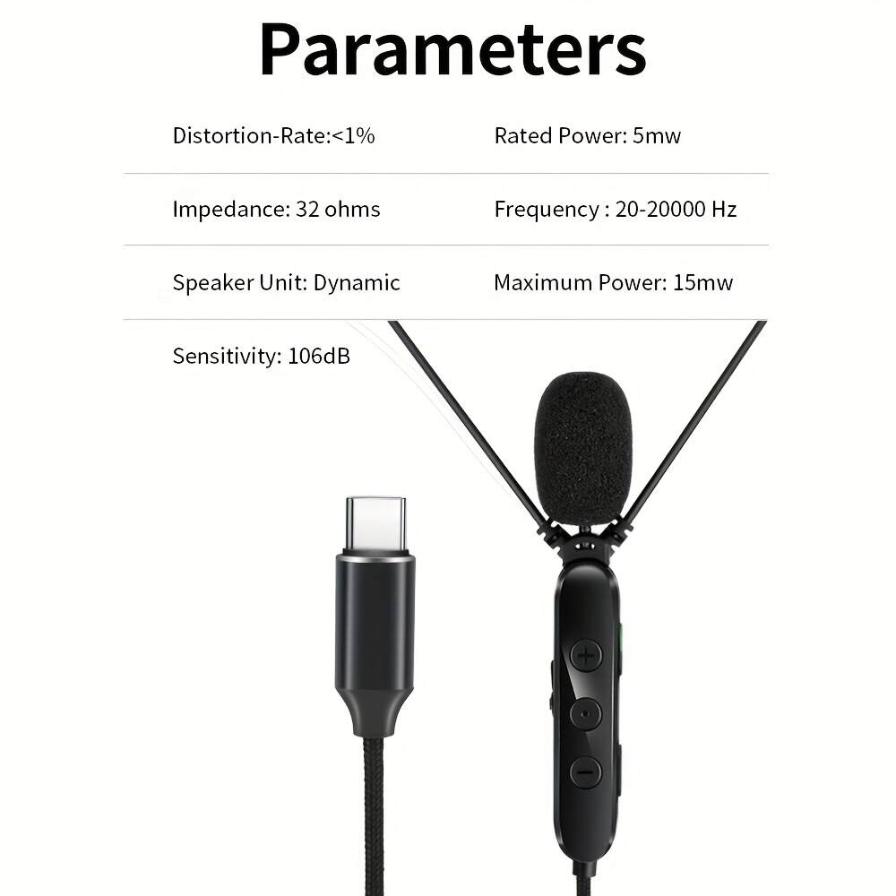 Live In-Ear Headphones with Microphone for KTV, Wired Type-C Sound Card, Echo Effect, Real-Time Ear Monitoring, Line Control, High-Definition Microphone, Suitable for Mobile Phone Headphones with Noise-Cancelling Microphone.