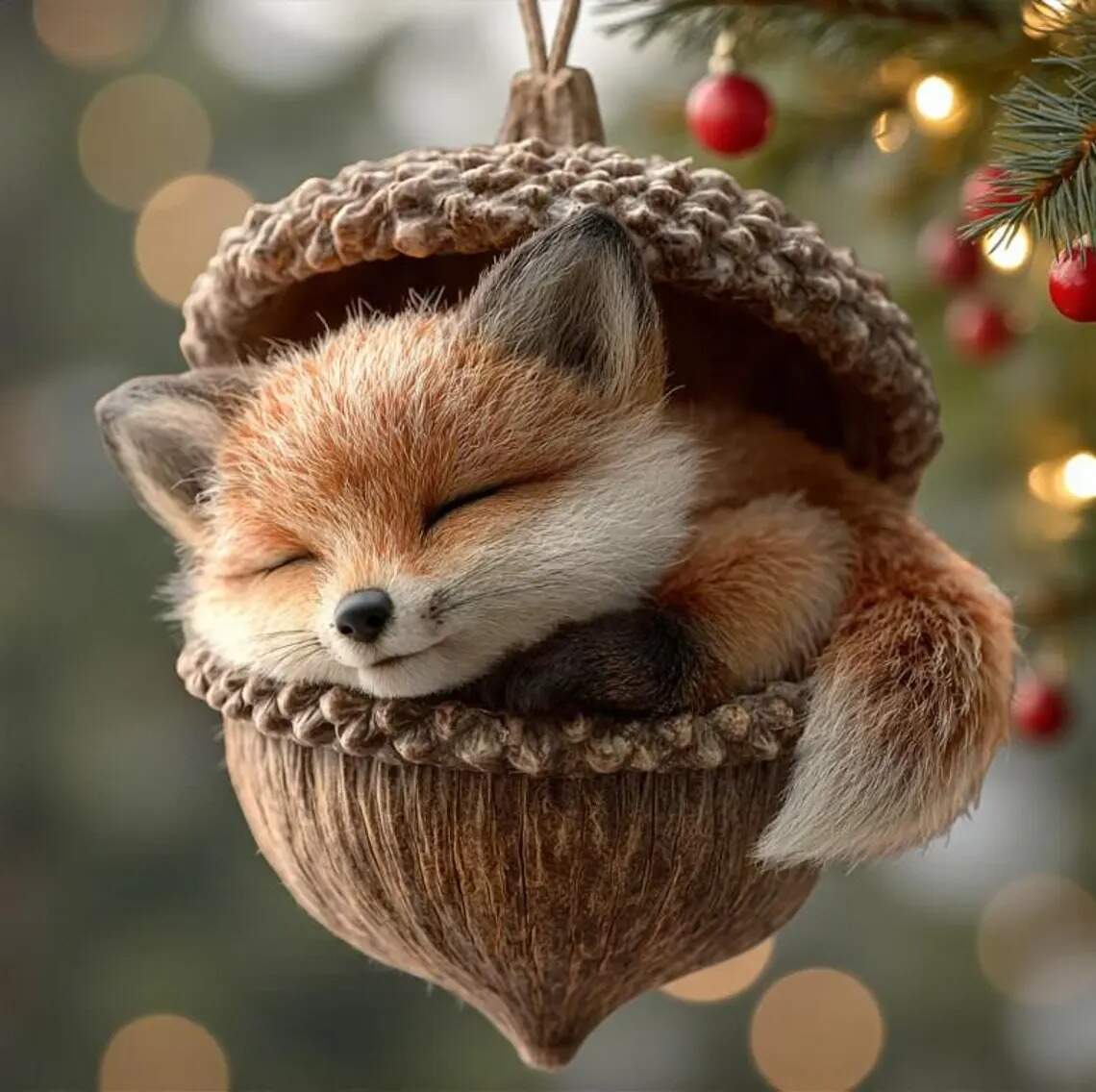 Forest Animal Acorn Ornaments