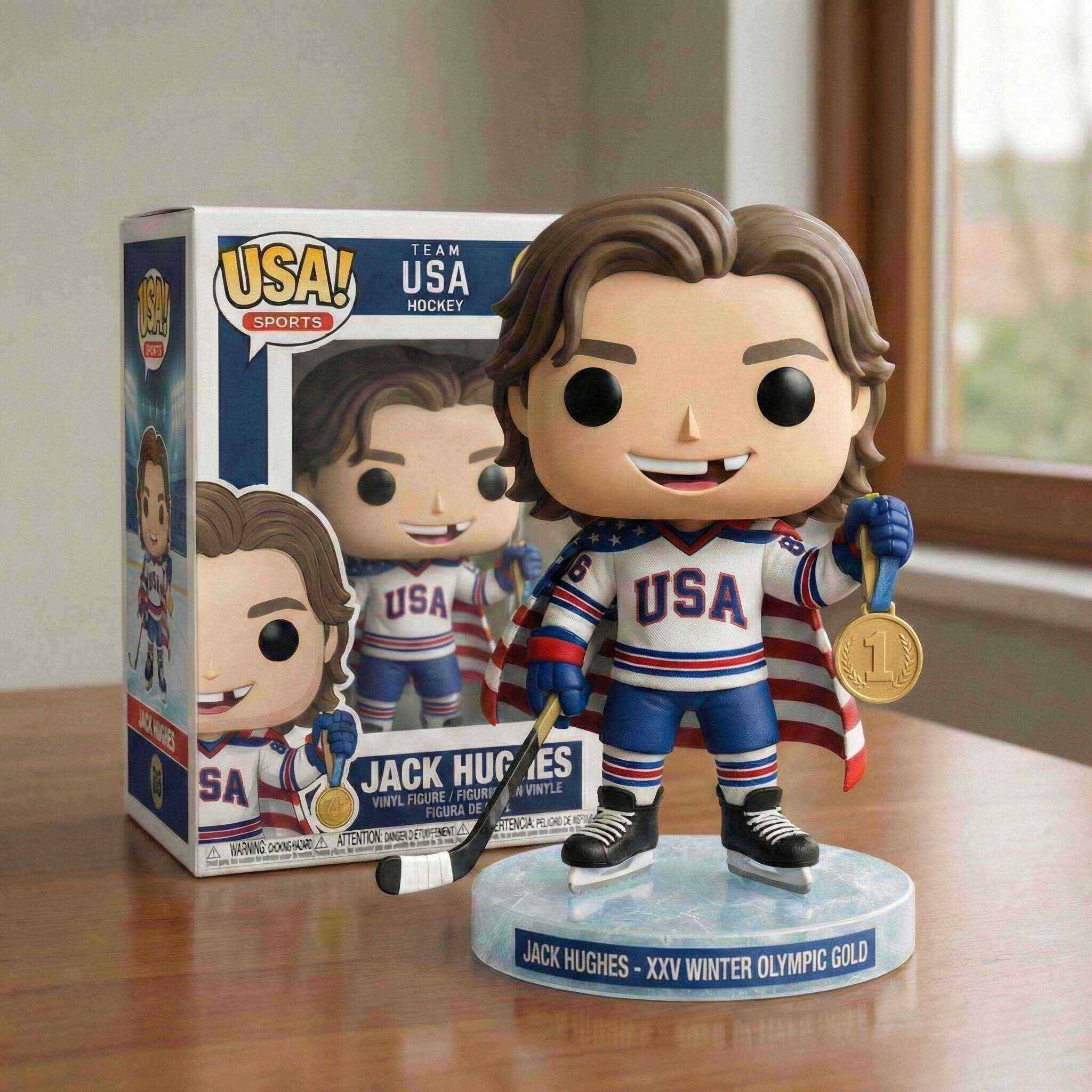 Jack Hughes – 2026 Winter Olympic Gold Commemorative Pop! Figure