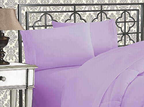Luxurious 1500 Thread Count Three Line Embroidered Softest Premium 4-Piece Bed Sheet Set Wrinkle and Fade Resistant