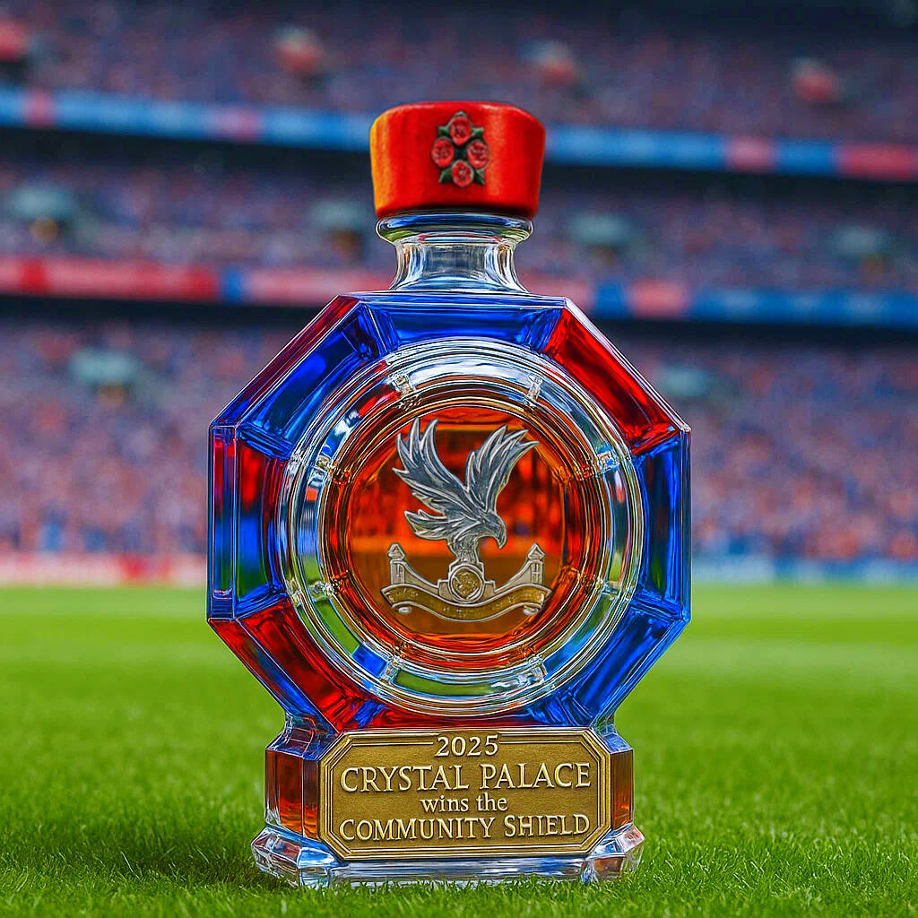 2025 Community Shield Champions Crystal Palace Whisky Bottle