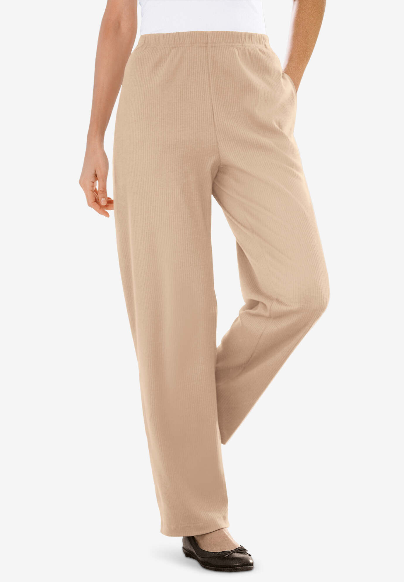 7-Day Knit Ribbed Straight Leg Pant