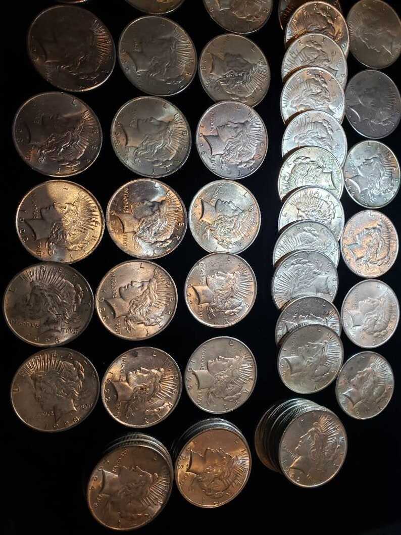 Peace Silver  Dollars !! AU   1922-1925   - All 100% Genuine!  (1 coin) Reg - 49  Lot# 736