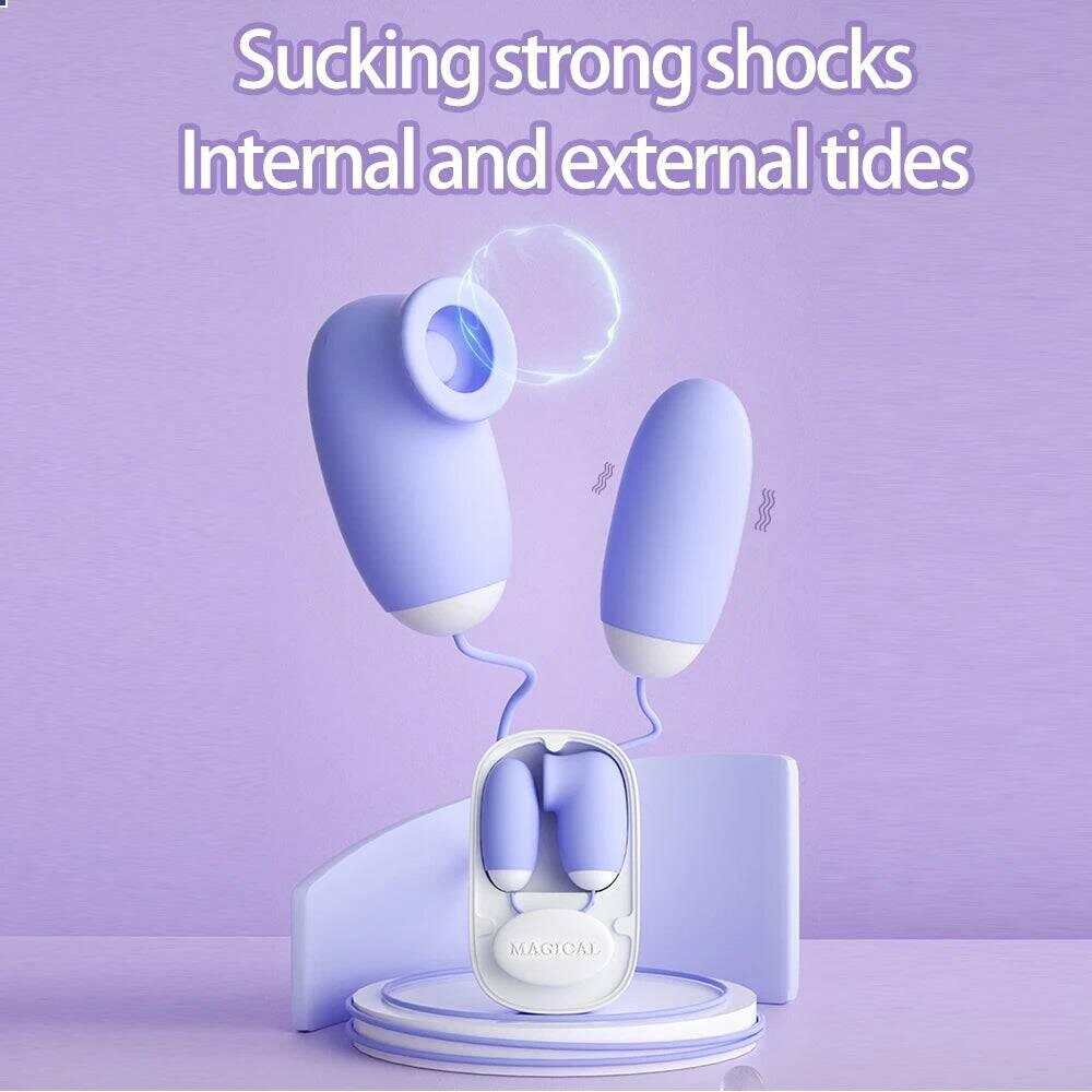 Earphone-Size Sucking & Vibrating Love Egg Massager
