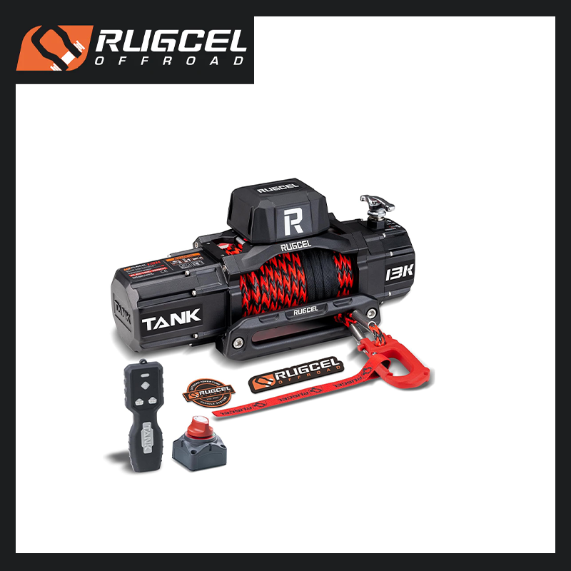 WINCH 13500lb Synthetic Rope Winch 12V Waterproof Electric Winch,2 in 1 Wireless Remote Control, for SUV, Truck & Trailer - TANK Series