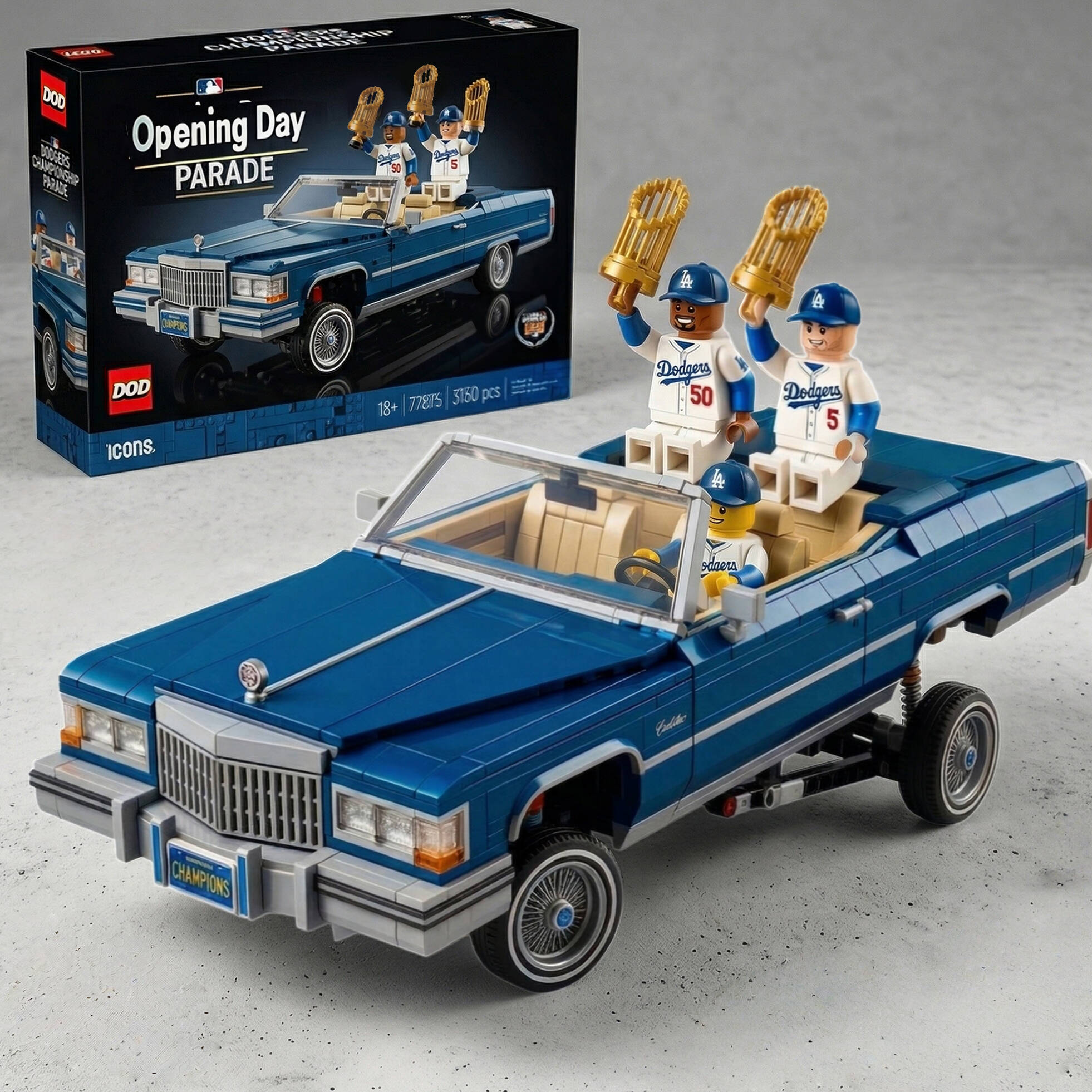 LA Dodgers Opening Day Parade Lowrider Building Block Set