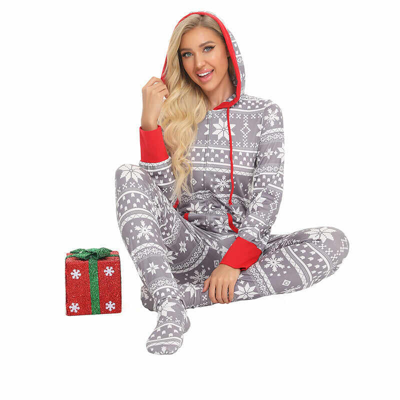 Family Christmas Matching One-Piece Pullover Pajama Set