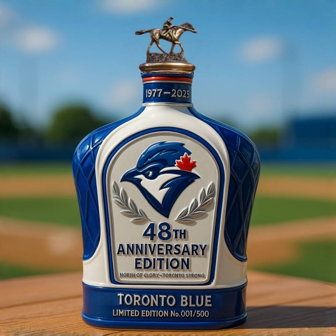 Blue Jays 48th Anniversary Whiskey Bottle