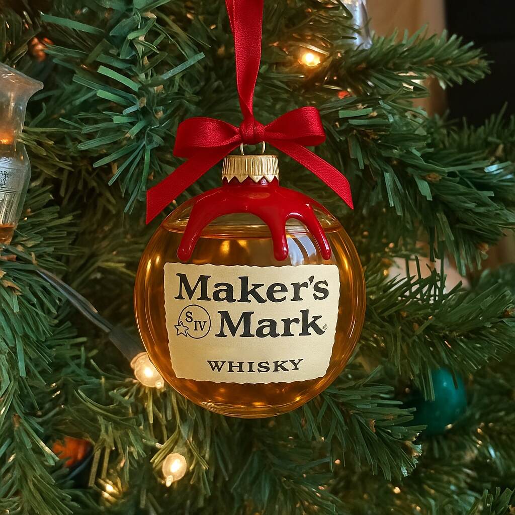 Whiskey Bottle Christmas Ornaments