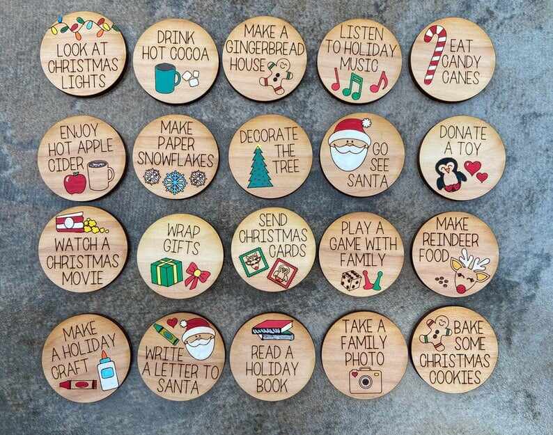 Christmas Countdown Tokens Set