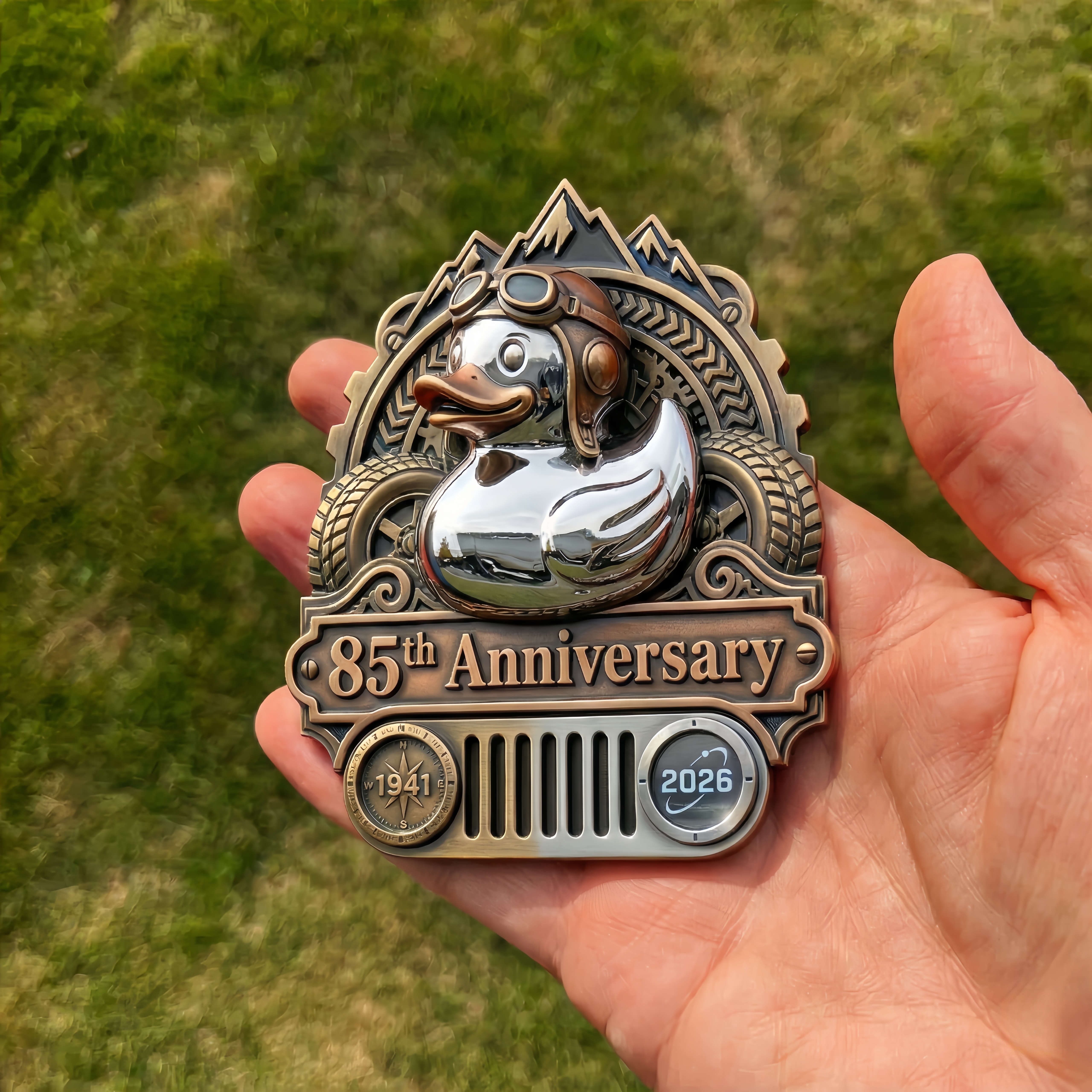 Jeep 85th Anniversary Rubber Duck Badge