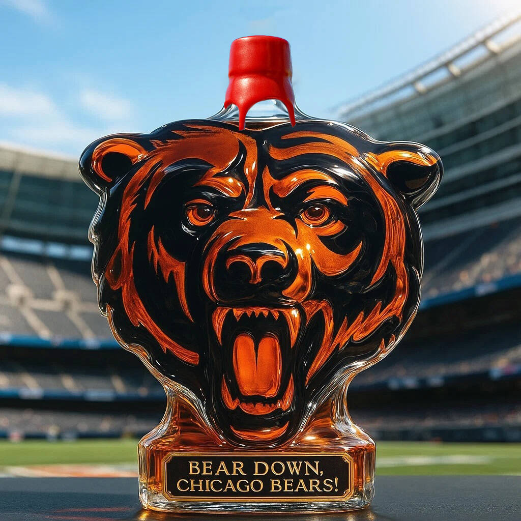 Chicago Bears Whiskey Bottle