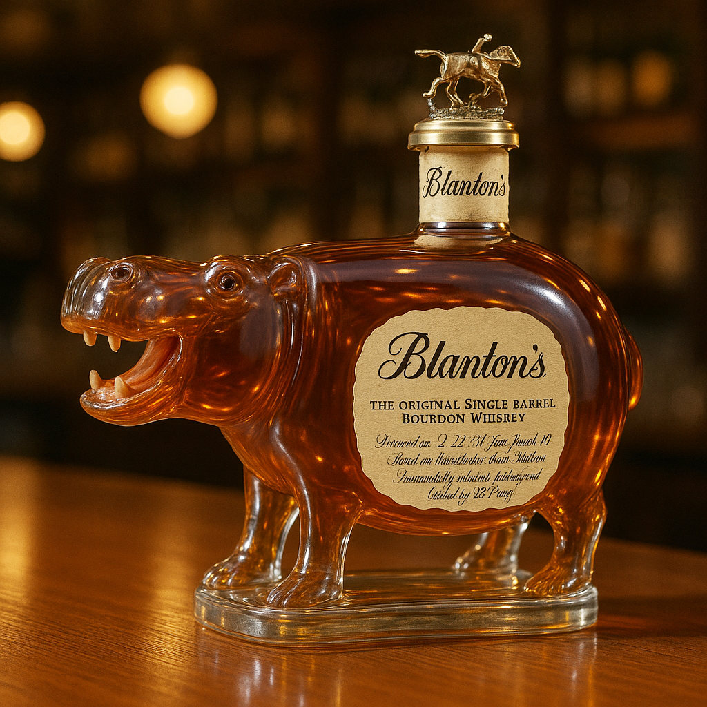 MOO DENG Hippo Whiskey bottle