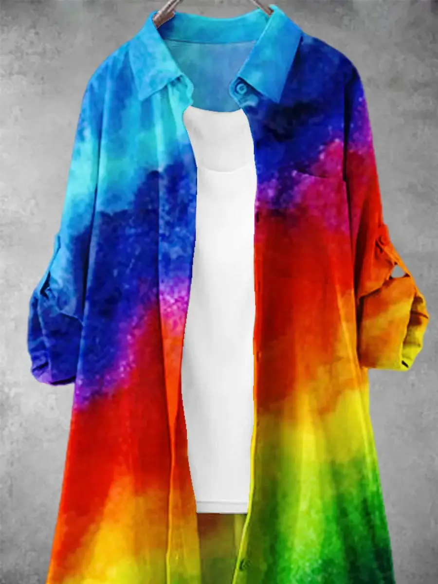 Women's Rainbow Gradient Lgbt Art Print Dress