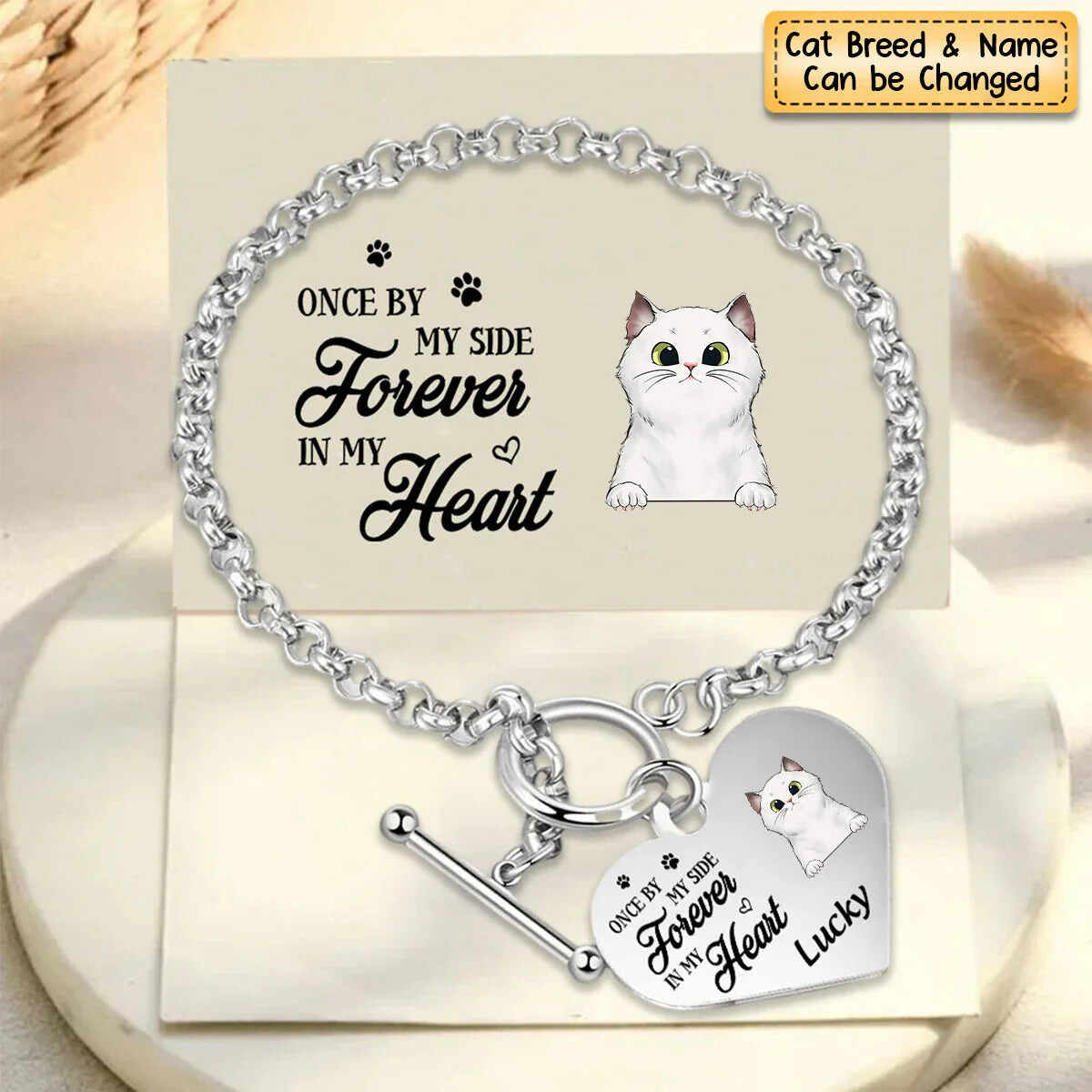 National Parents' Day❤Personalized Heart Bracelet I'm Always With You - Memorial Gift For Cat/Pet Lovers