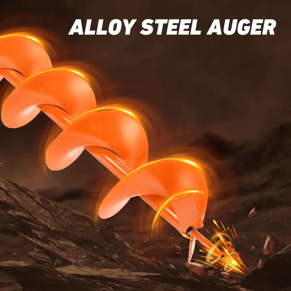 72CC 2-Stroke Gas Powered Earth Auger Post Fence Hole Digger Equipped with multiple sizes of drill bit combinations, Petrol Drill Borer for Garden & Lawn, Digging