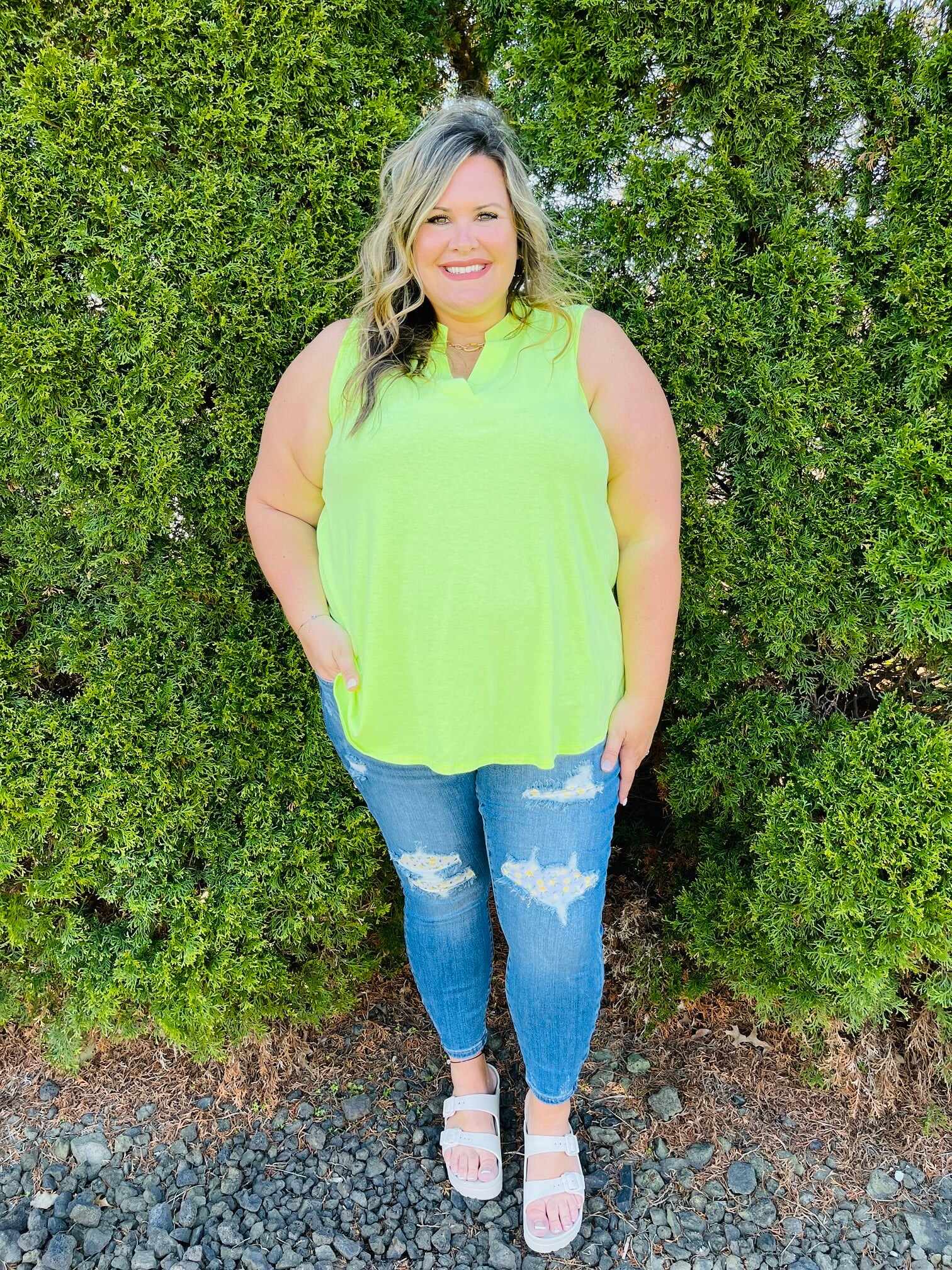 PLUS/REG You're My Main Squeeze Lemon Patch Skinny Jeans