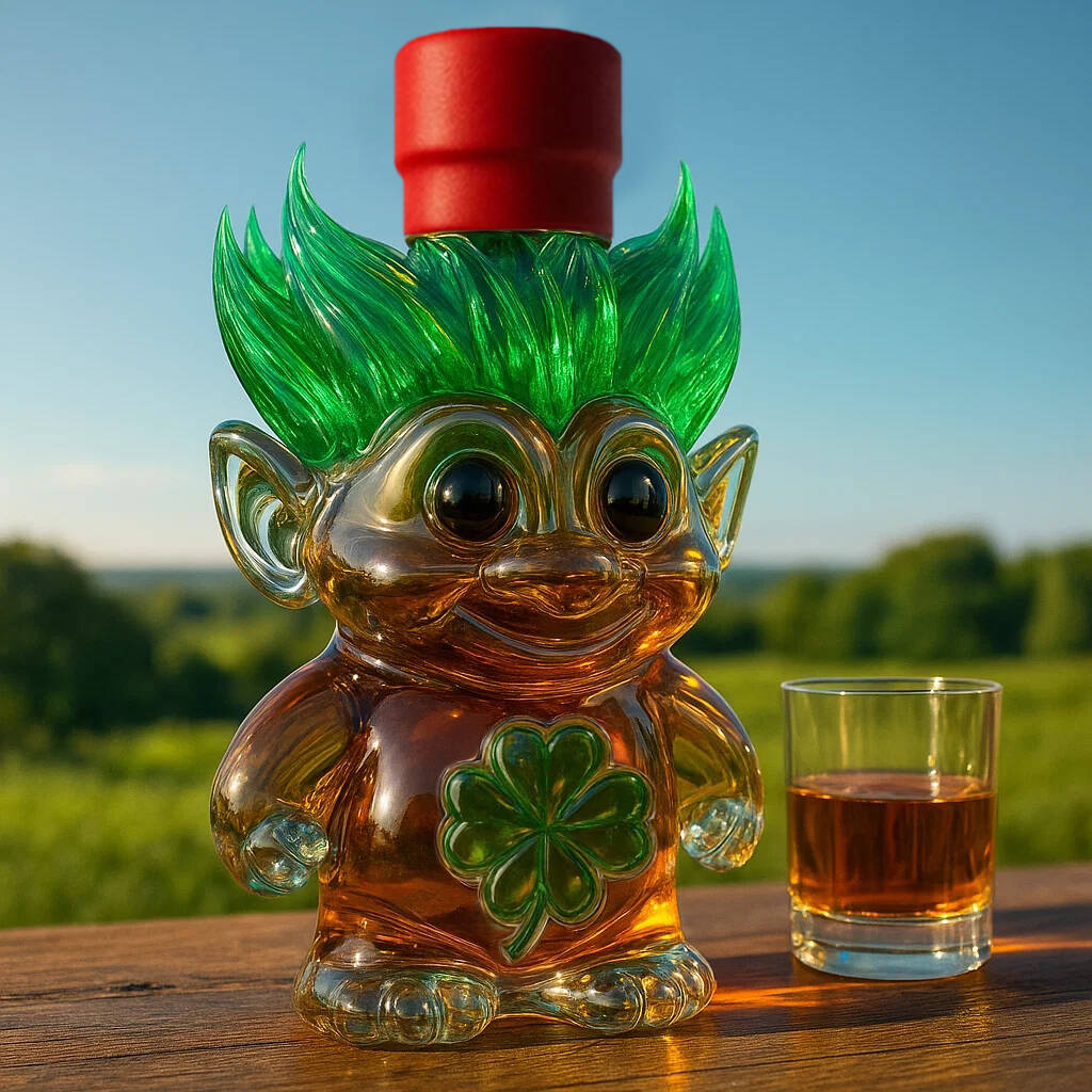 Troll Doll Whiskey bottle