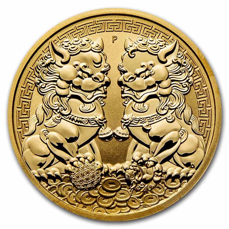 2021 Australia 1 oz Gold Double Pixiu BU