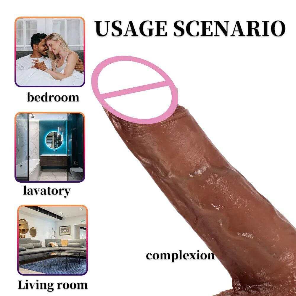 Realistic Penis Automatic Retractable Heated Swing Vibrator with Remote Control  Sex Toy for Woman Masturbator Dildo Adult shop