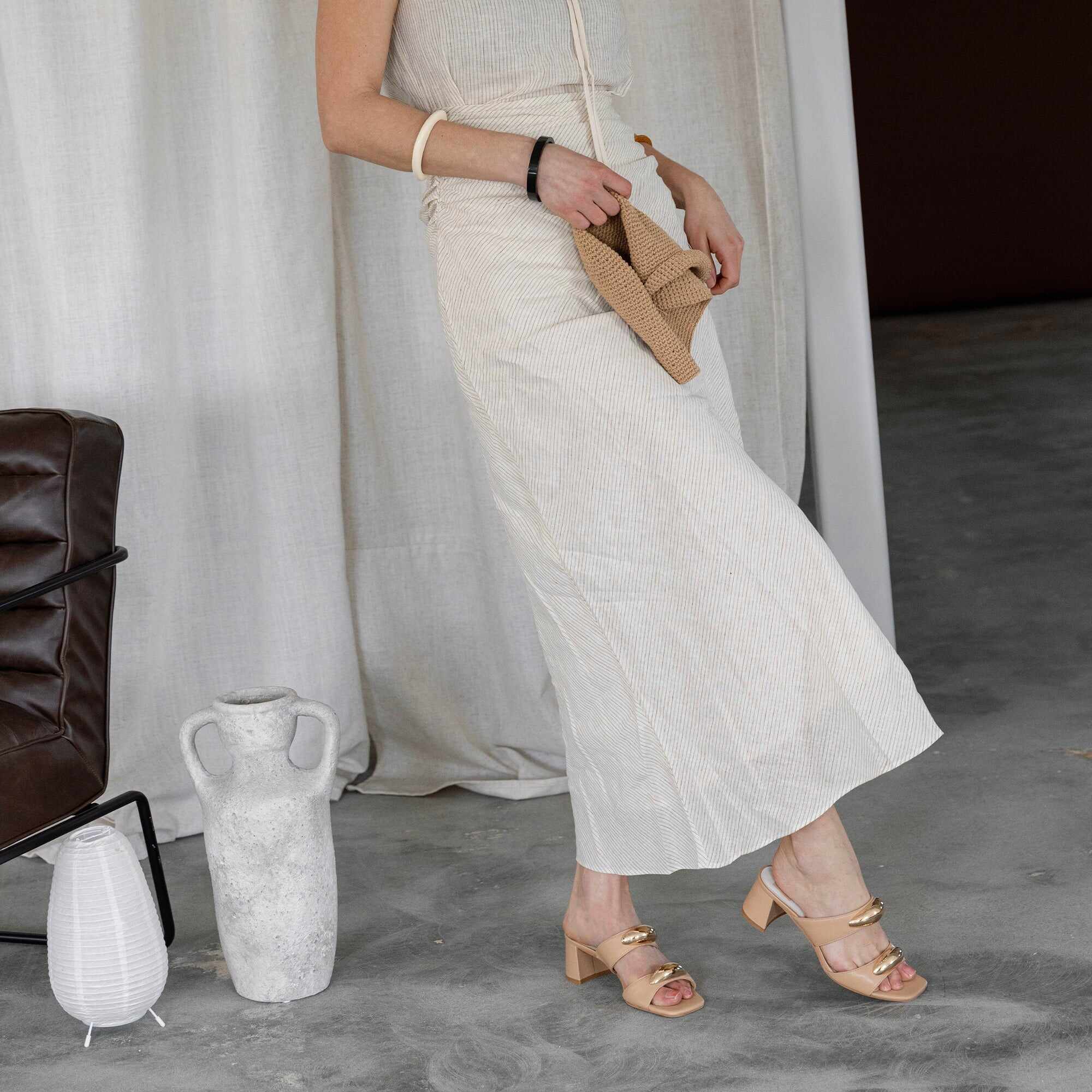 BARNET HEELS LIGHT TAN LEATHER
