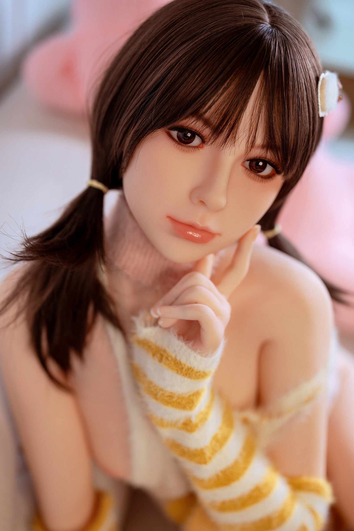 EU Stock - Norma 4.92ft/ 150cm #311 Head Full TPE Japanese Lovely Flat Chest Realistic Sex Doll