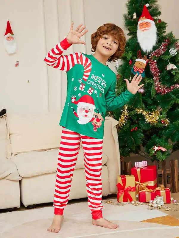 Christmas Santa Claus Matching Family Pjs Pajamas Set